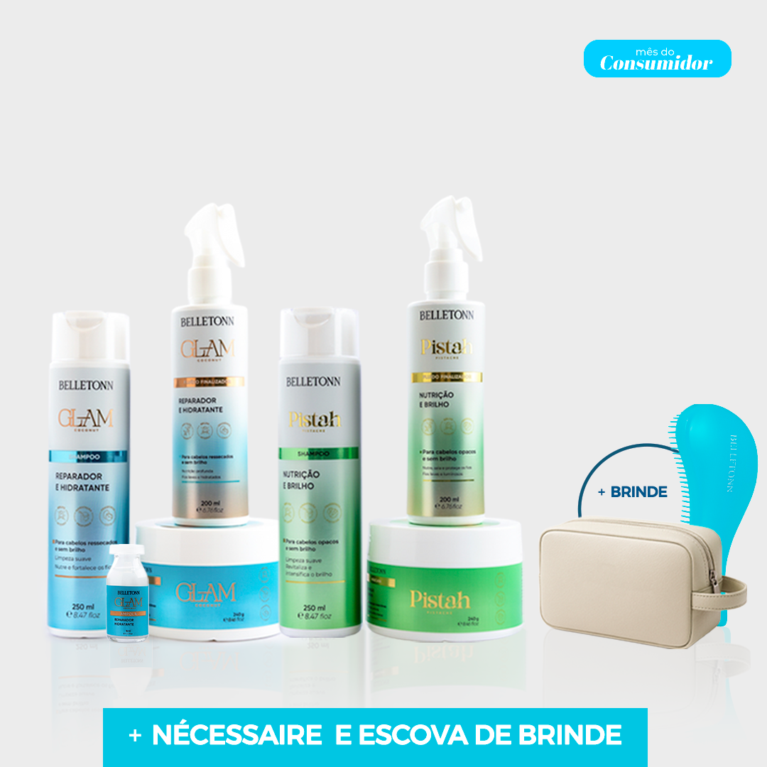 Kit Cronograma Capilar Completo + Belissè 1 Litro - Belletonn