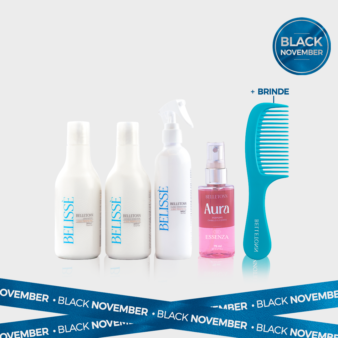 Kit Belissè 300ml + Perfume Essenza 75ml + Pente