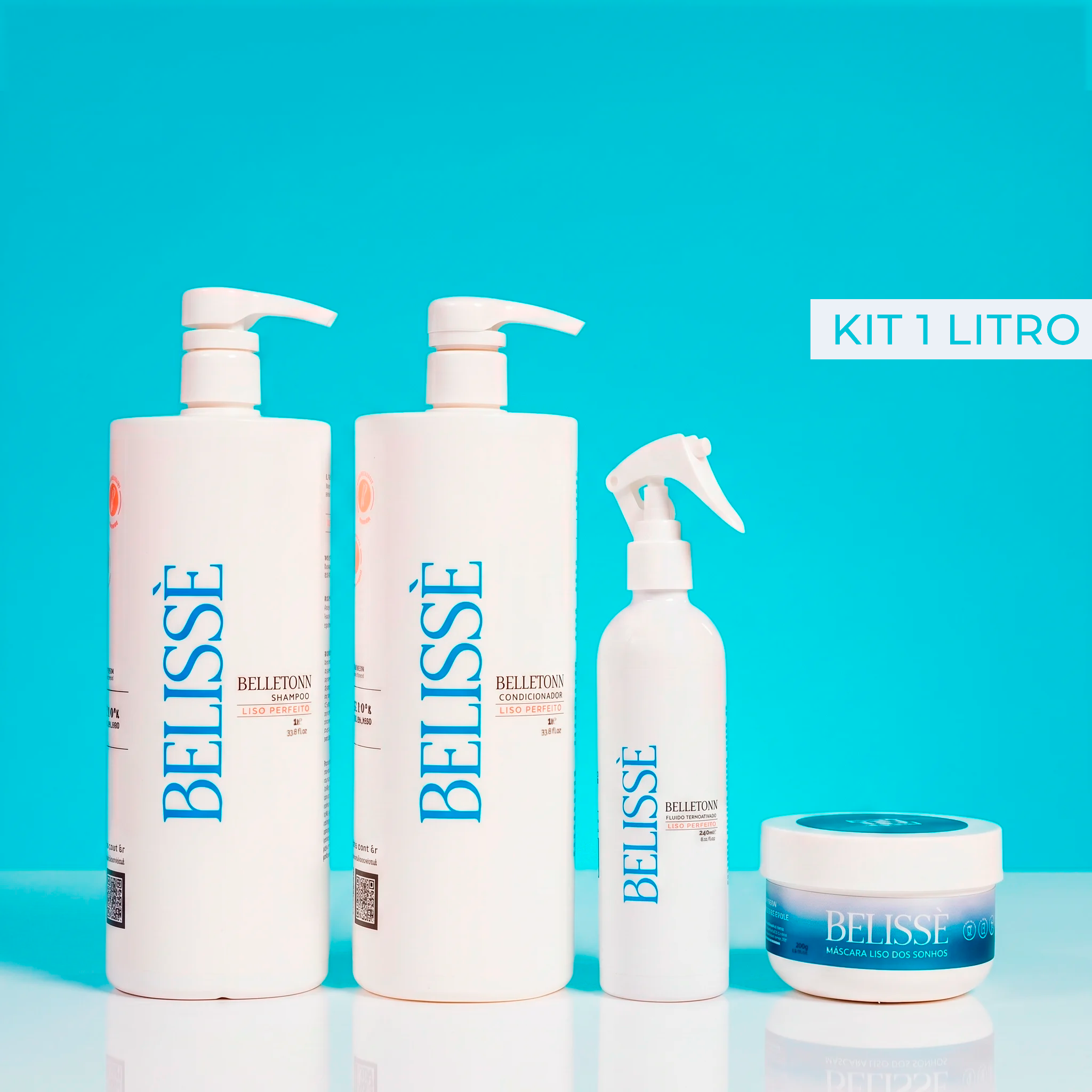Kit Liso dos sonhos 1l + Máscara Belissé 200g