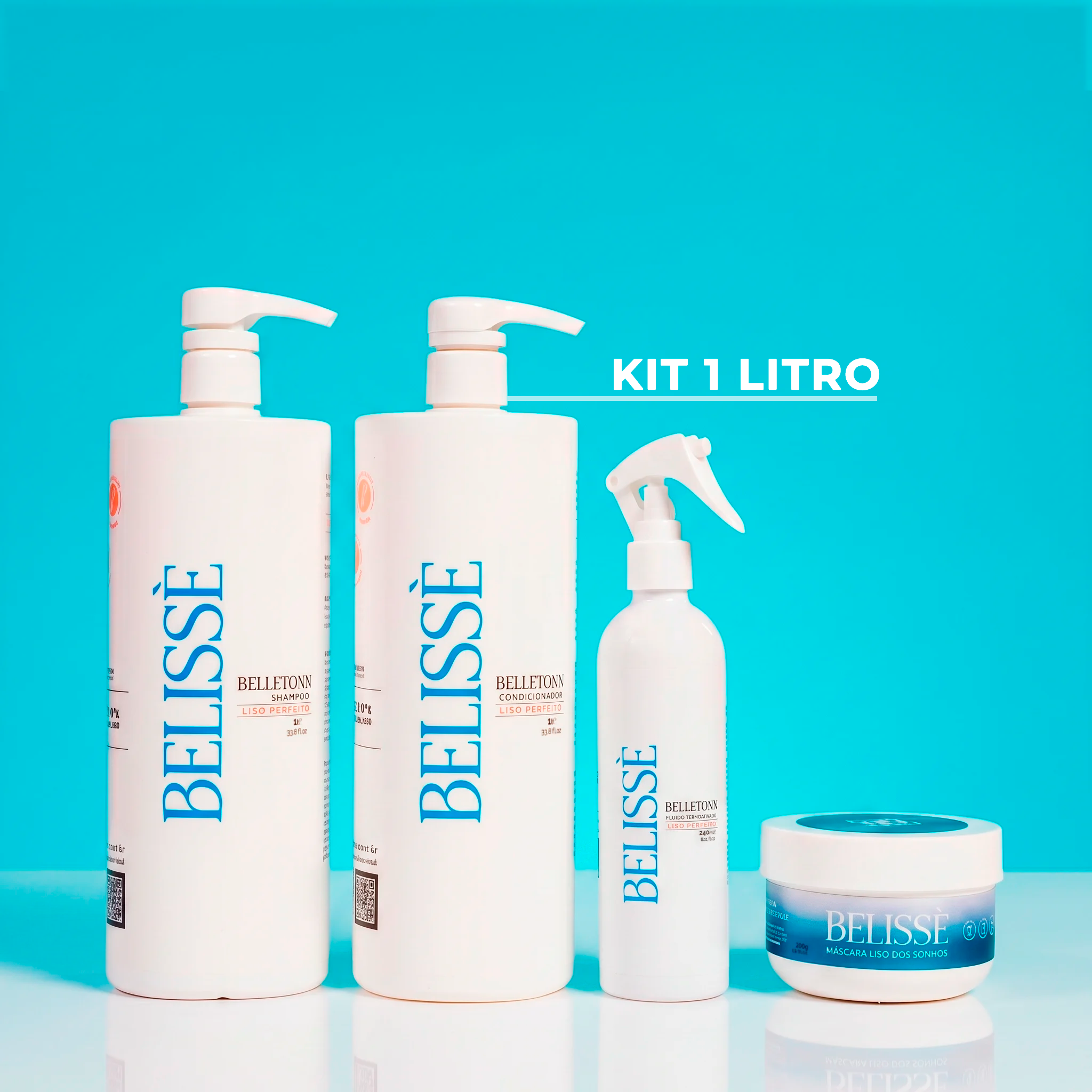 Kit Liso dos sonhos 1l + Máscara Belissé 200g