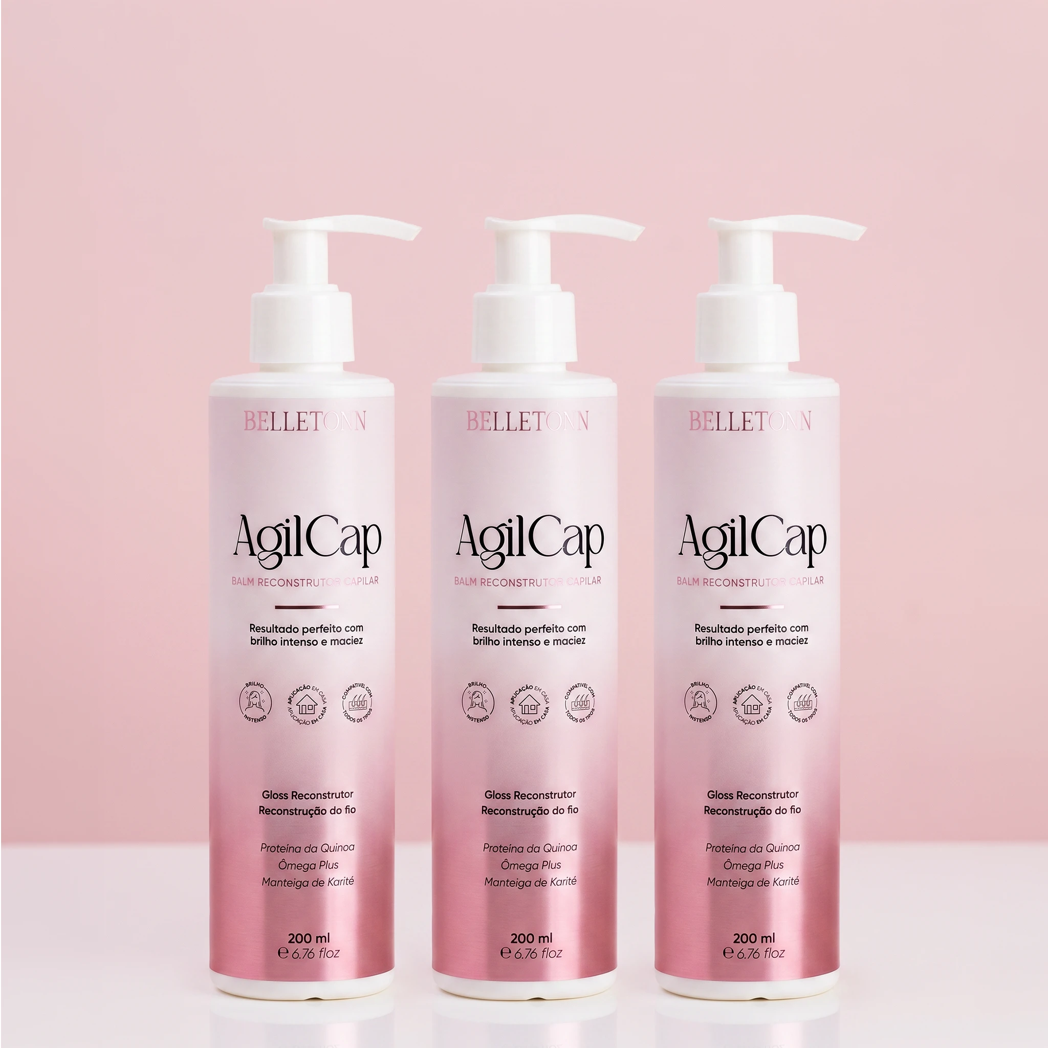 Kit AgilCap Progressiva Vegana 200ml 3 Unidades