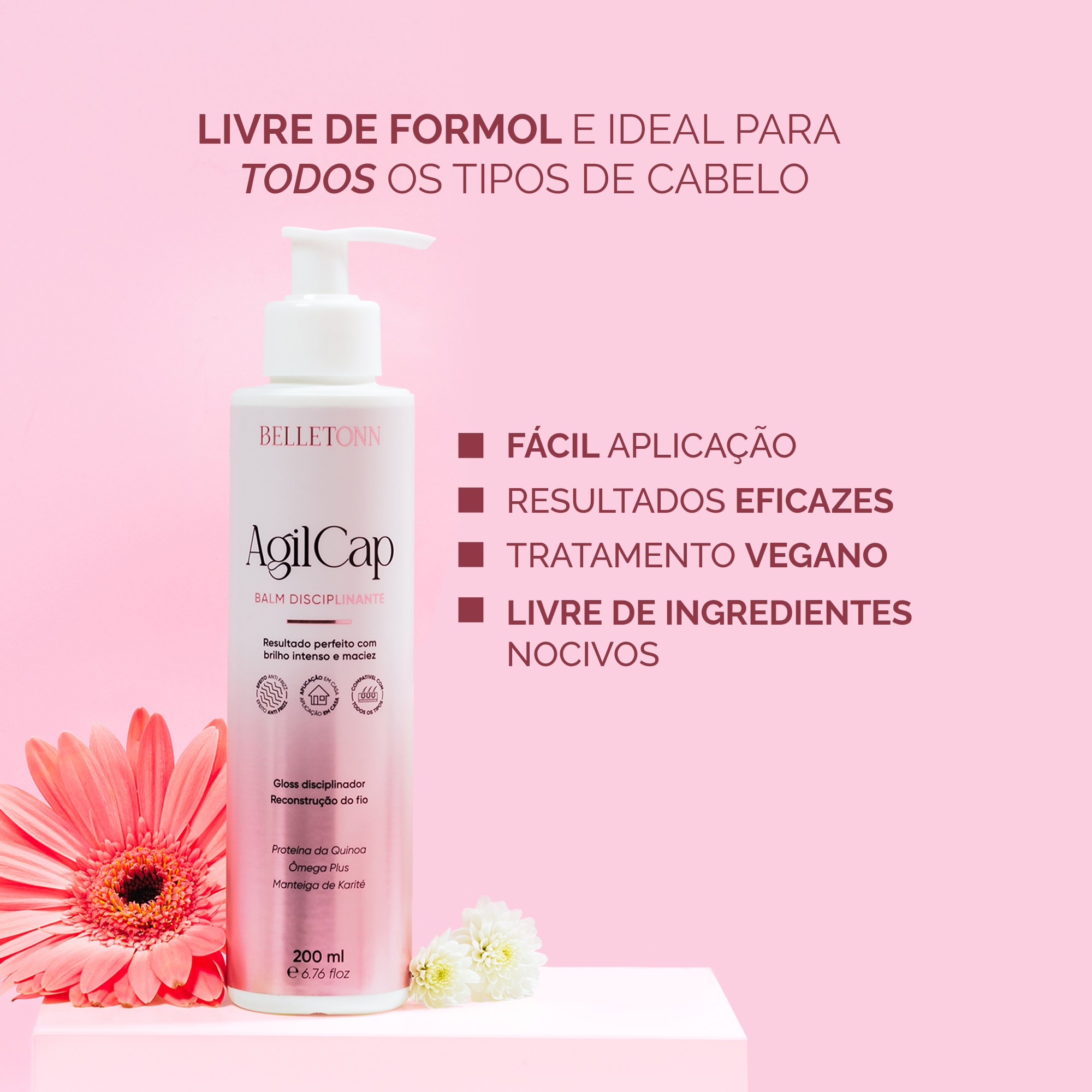 Kit AgilCap Progressiva Vegana 200ml 3 Unidades