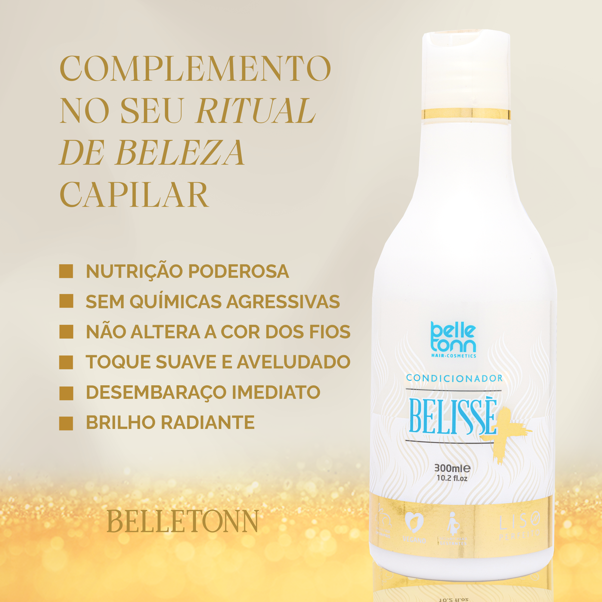 Condicionador Efeito Liso Belisse Plus 300ml