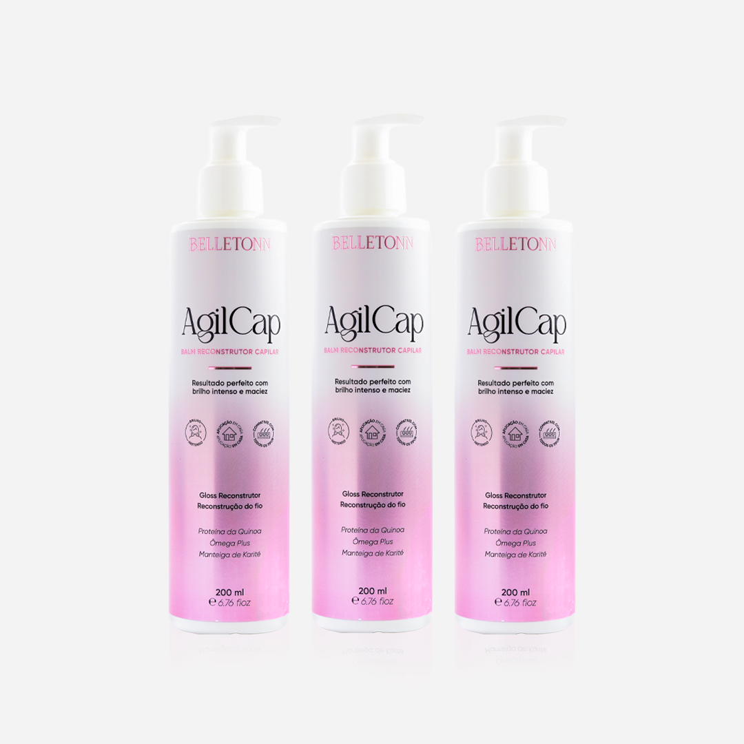Kit AgilCap Progressiva Vegana 200ml 3 Unidades