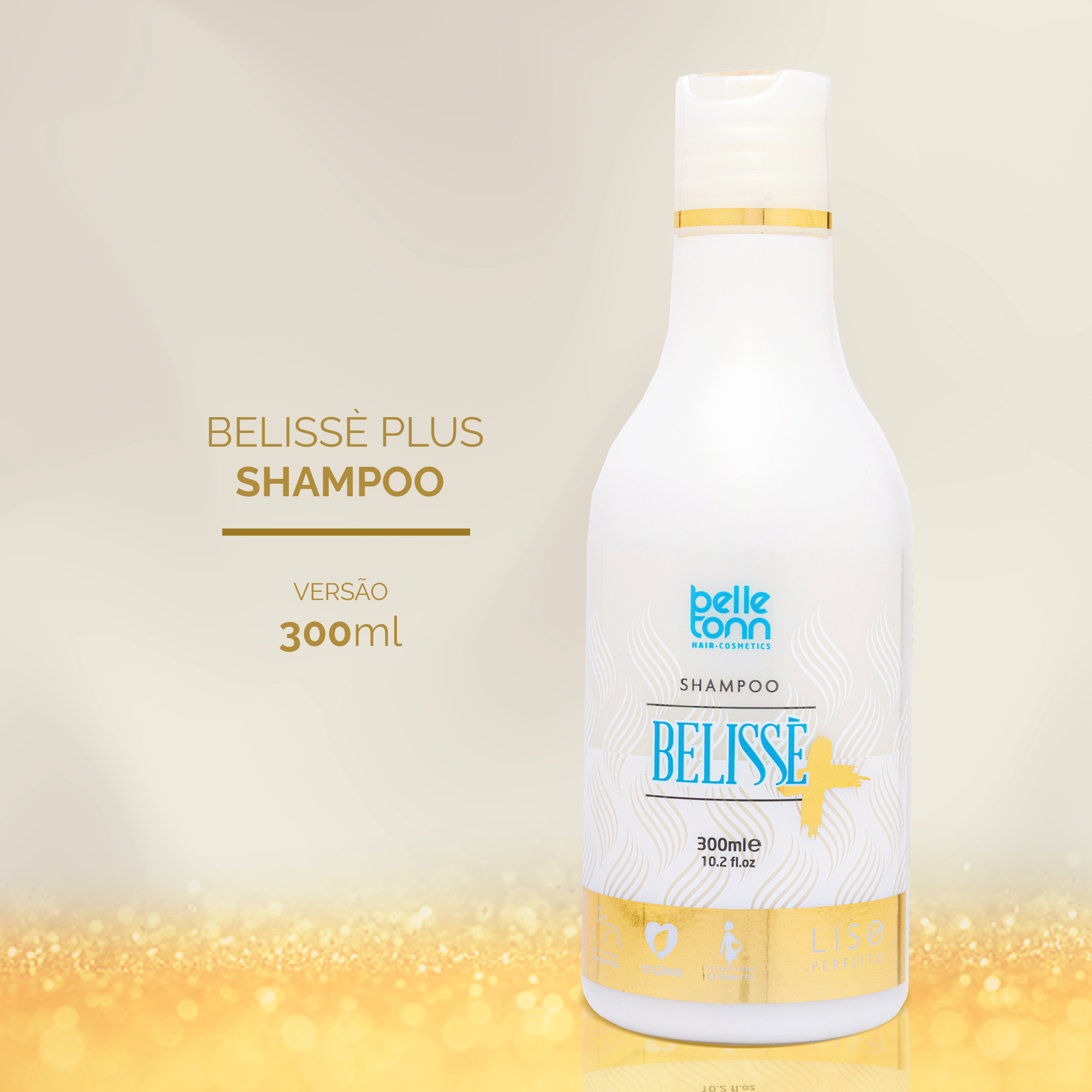 Shampoo Efeito Liso Belisse Plus 300ml