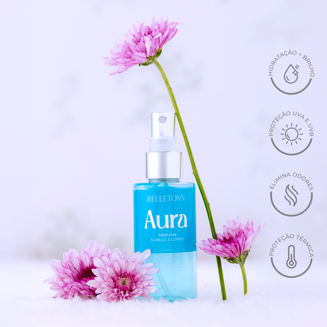 Perfume Cabelo e Corpo Aura Belissè 15ml - Belletonn Cosméticos