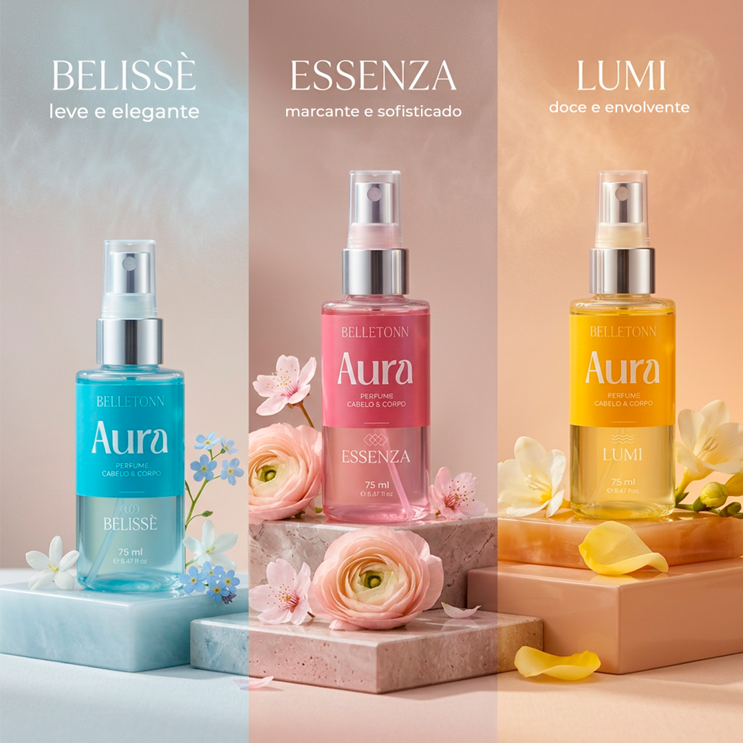 Kit Perfumes Aura Cabelo e Corpo