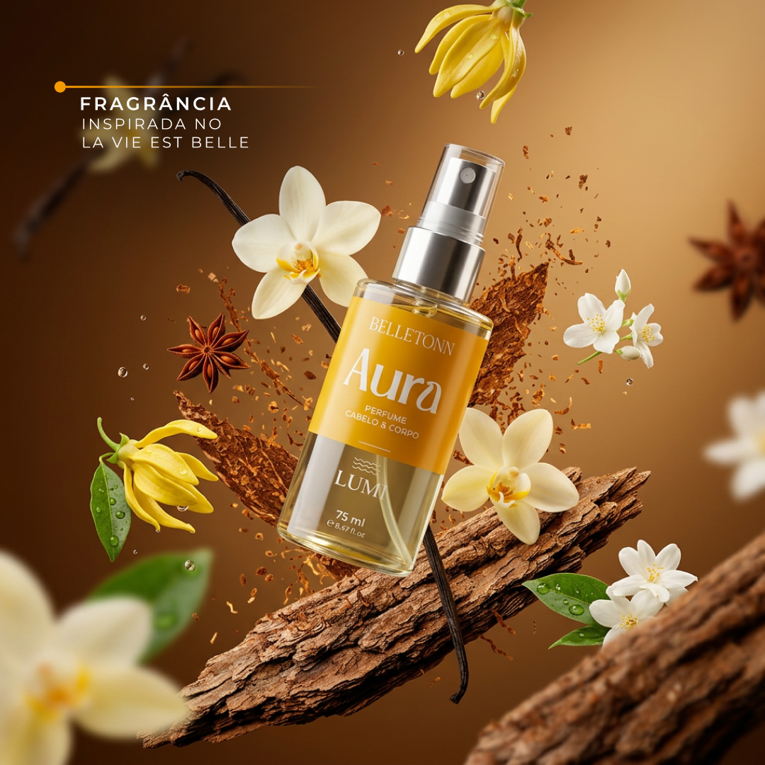 Perfume Cabelo e Corpo Aura Lumi 75ml