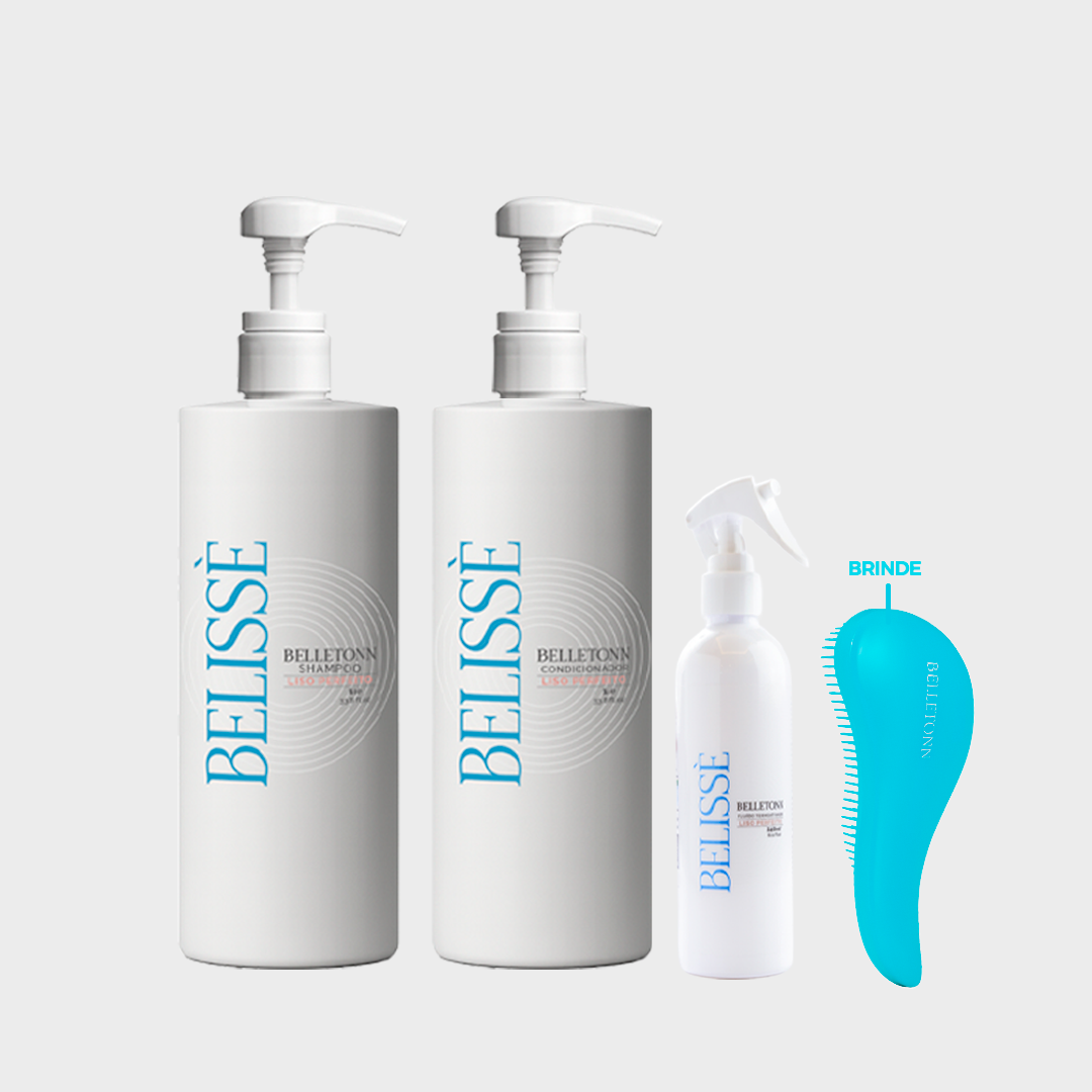 Kit liso dos sonhos 1L + Escova mágica - Belletonn Cosméticos
