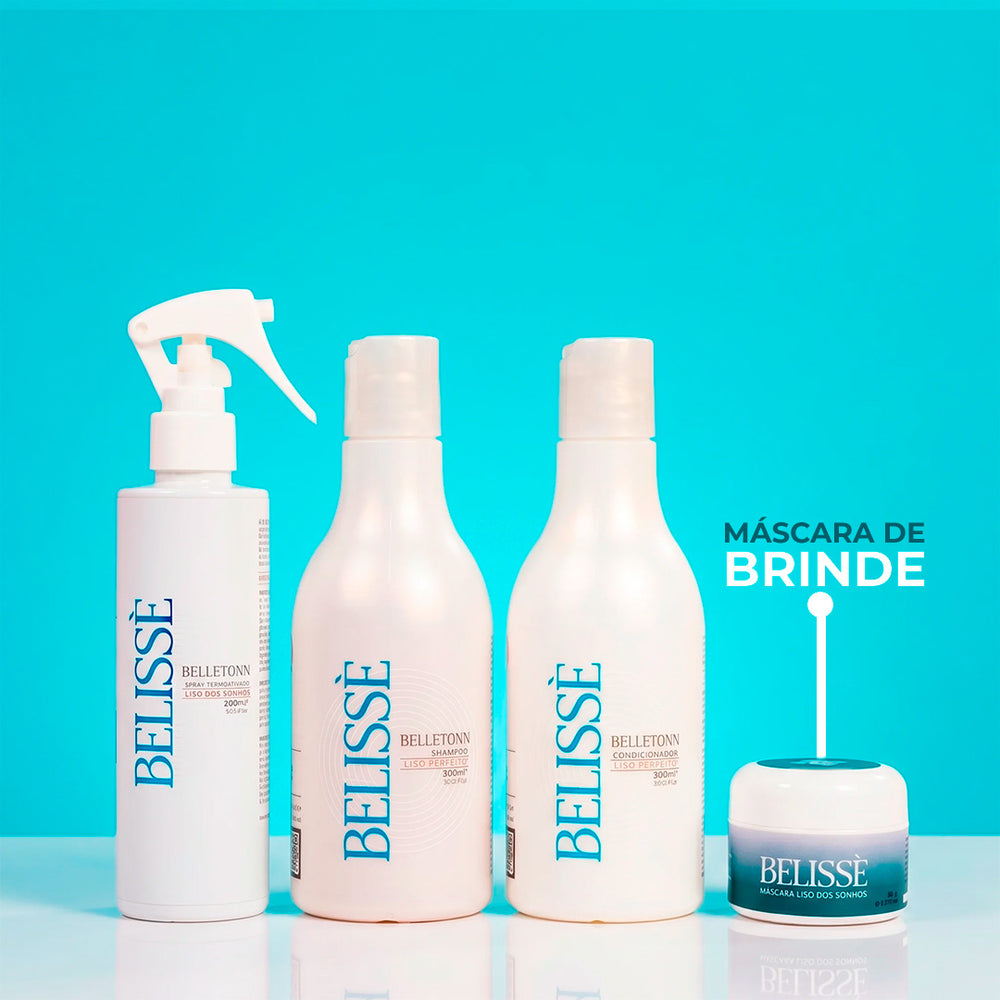 Kit Liso dos sonhos 300ml + máscara Belissè 50g brinde