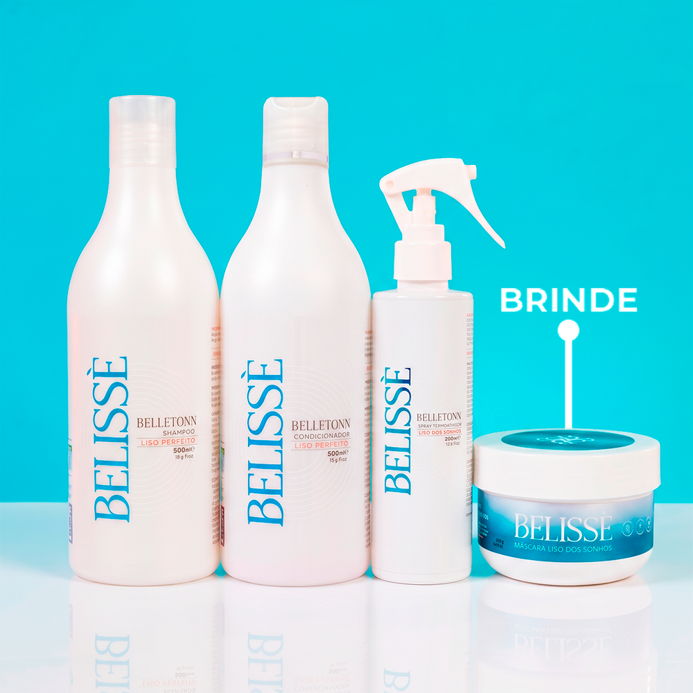 Kit liso 500ml + máscara Belissè 200g brinde