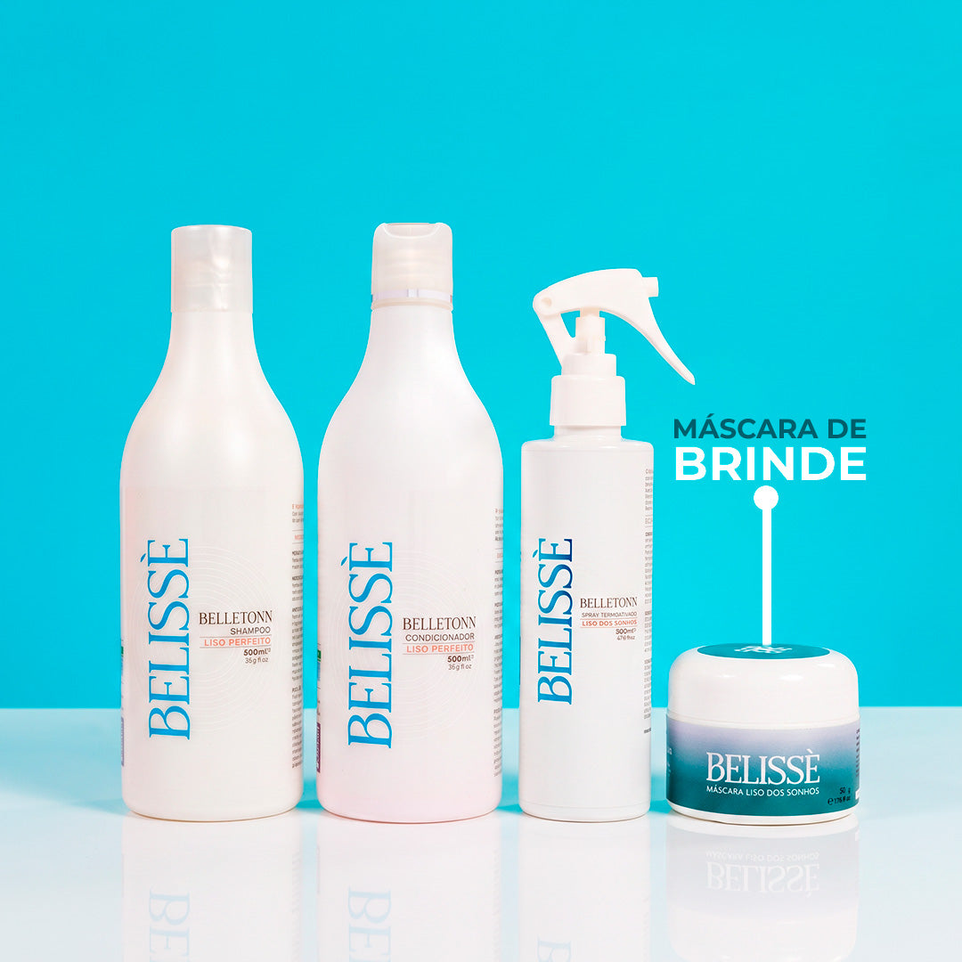 Kit Liso 500ml + Máscara Belissè 50g de brinde
