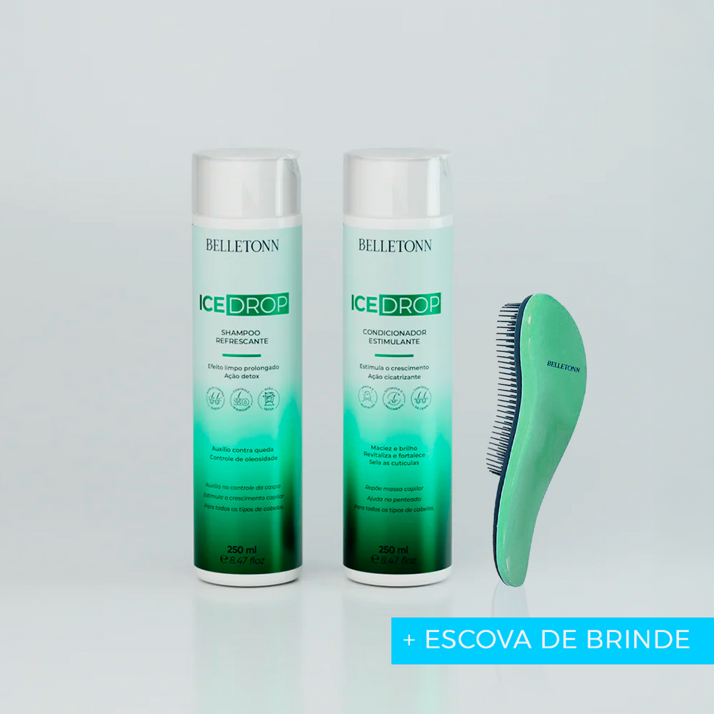 Kit Ice Drop + Escova Verde - Belletonn Cosméticos