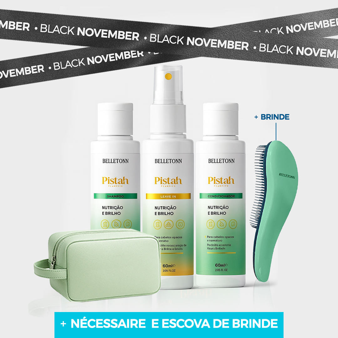 kit Pistache Travel 60ml + nécessaire verde + escova verde
