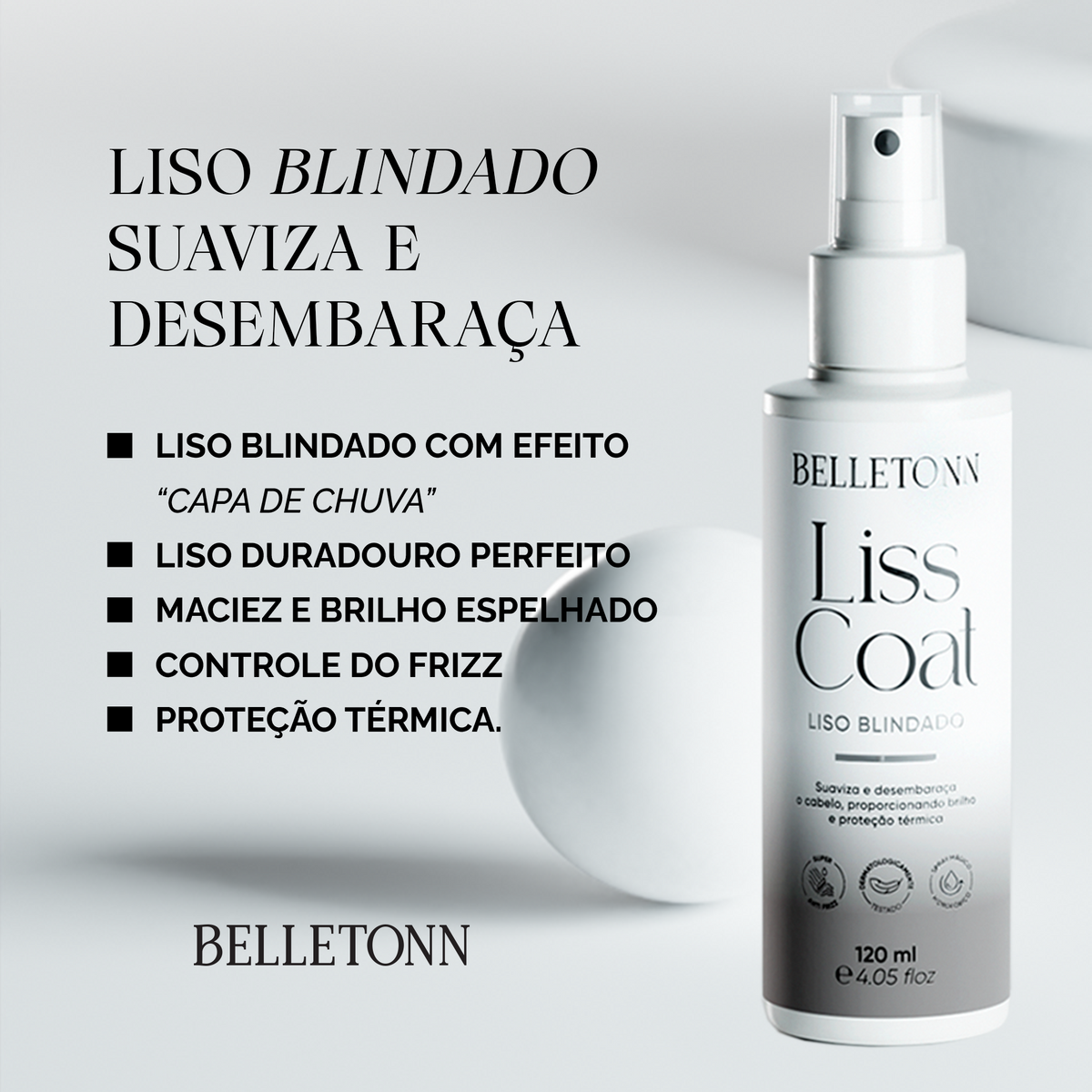 Liso Blindado 72H - Belletonn Cosméticos