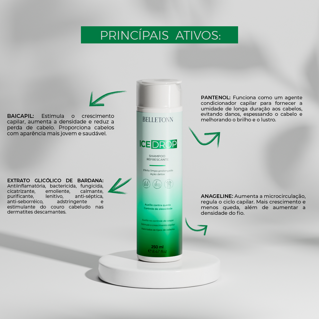 Kit Ice Drop + Escova Verde - Belletonn Cosméticos