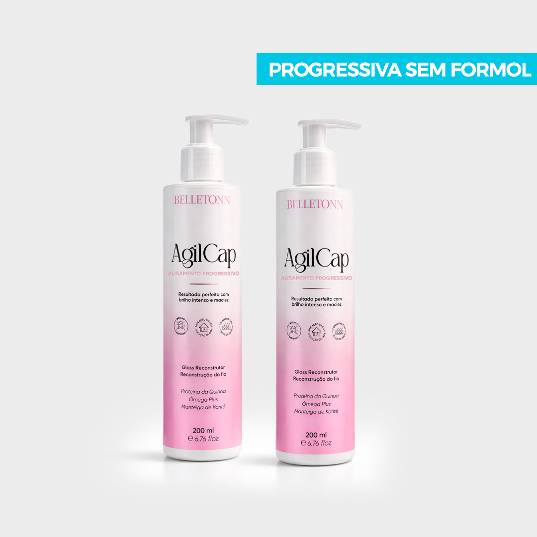 Kit AgilCap Progressiva Vegana 200ml (Sem Formol) 2 Unidades