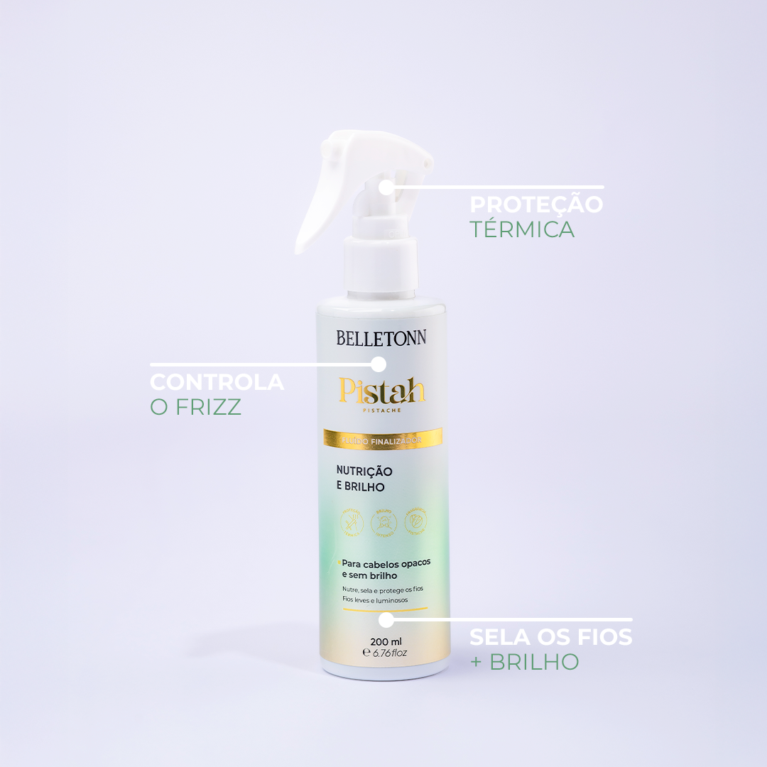 kit Pistache Travel 60ml + nécessaire verde + escova verde - Belletonn Cosméticos