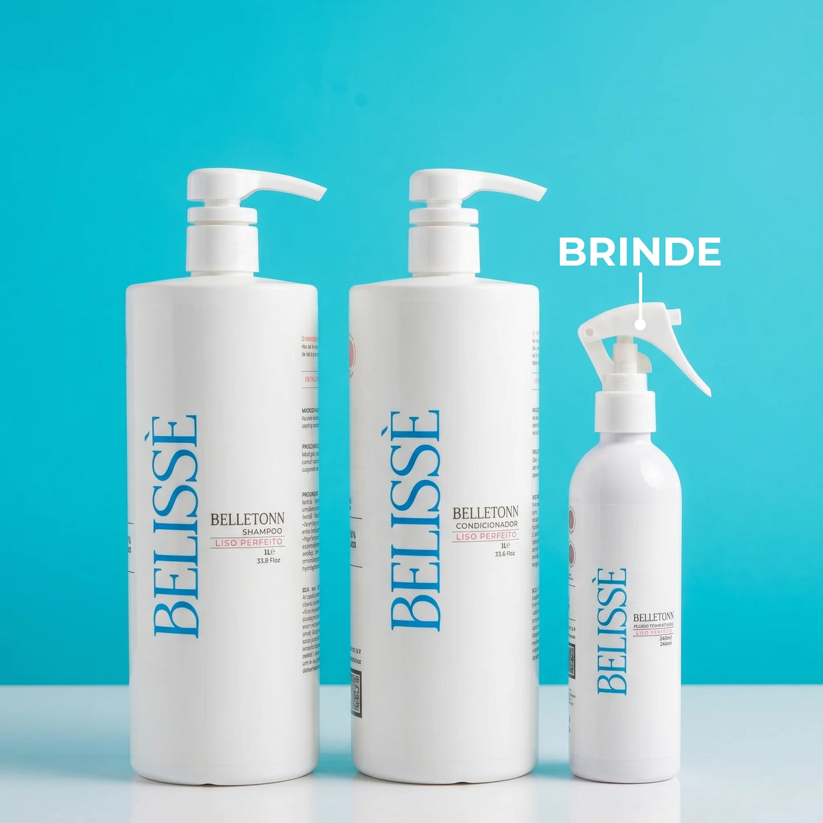 Kit Liso dos Sonhos 1 Litro + Spray 240ml Brinde - Belletonn