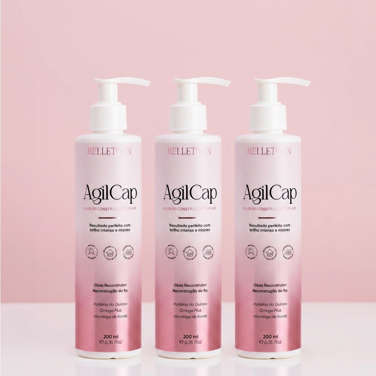 Kit AgilCap Progressiva Vegana 200ml 3 Unidades